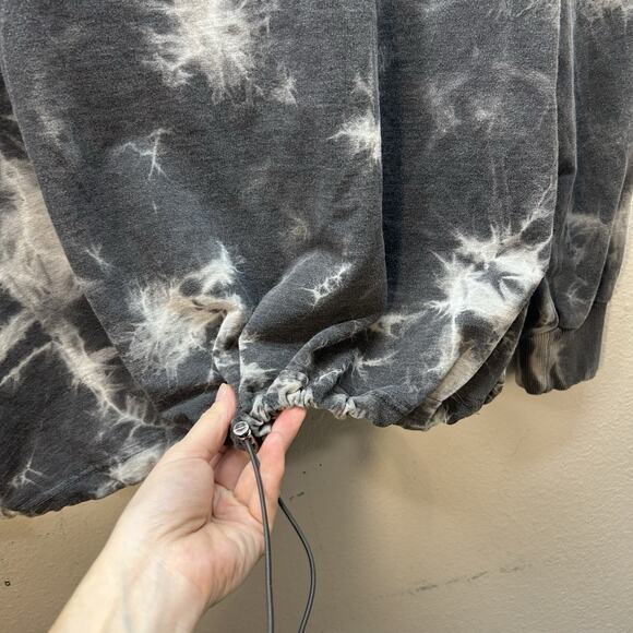 Jane & Delancey Tie-Dye Sweatshirt Black Pullover Long Sleeve Sz L Crewneck - Picture 6 of 7